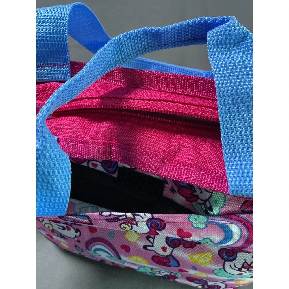 Igloo Lunch Tote Cooler Bag Pink Blue Unicorns Insulated Zipper New with Tags